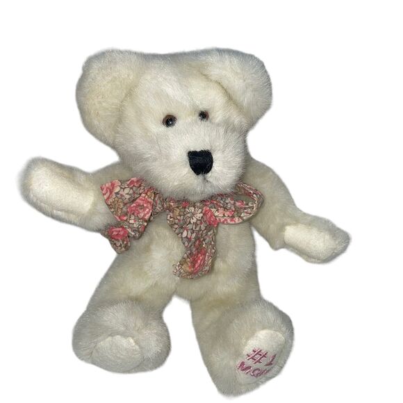 Boyds Bears Plush Teddy #1 Mom Felicity Hugs Jointed Floral Bow Mothers Day 10” - Picture 10 of 10